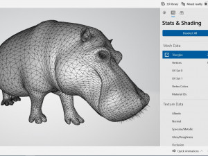Hippopotamus Animal Ready to Print 3D-printmodel