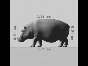 Hippopotamus Animal Ready to Print 3D-printmodel