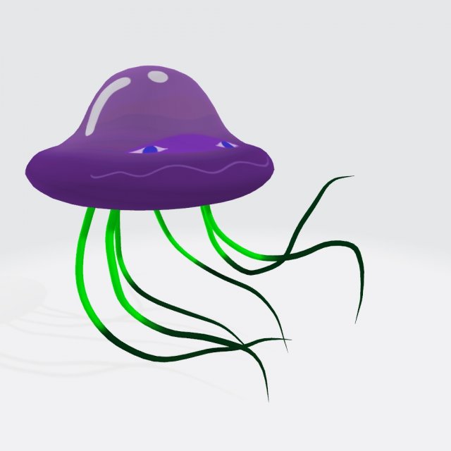 Jelly Fish Ready to Print 3D 프린트 모델 .c4d .max .obj .3ds .fbx .stl .blend 