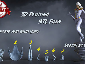 Xmen Storm Figurines Ready to Print 3D-Druckmodell