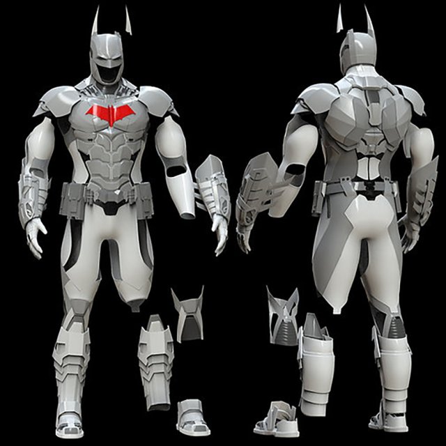 Full Body Batman Batsuit Armor from Arkham Knight 3D 프린트 모델 .c4d .max .obj .3ds .fbx .stl .blend 