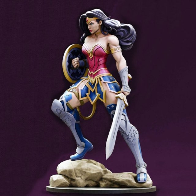 Wonder Woman Fanart Ready to Print 3D Принт Модель .c4d .max .obj .3ds .fbx .stl .blend 