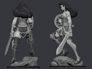Wonder Woman Fanart Ready to Print 3D Принт Модель