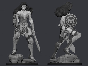 Wonder Woman Fanart Ready to Print 3D Принт Модель