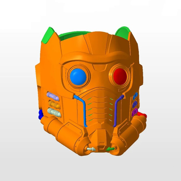 Star Lord Helmet Star-Lord Guardians of The Galaxy 3D Printable Model 3D-Druckmodell .c4d .max .obj .3ds .fbx .stl .blend 