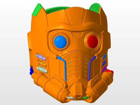 Star Lord Helmet Star-Lord Guardians of The Galaxy 3D Printable Model 3D 打印模型
