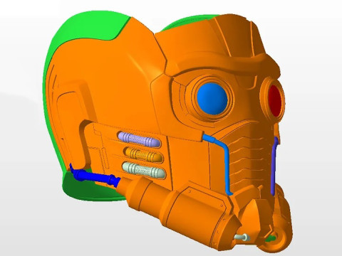 Star Lord Helmet Star-Lord Guardians of The Galaxy 3D Printable Model 3D-Druckmodell