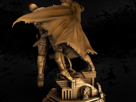Batman Arkham Knight vs Villain Statue 430mm STL Ready to Print 3D-printmodel