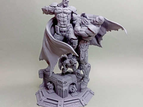 Batman Arkham Knight vs Villain Statue 430mm STL Ready to Print 3D-printmodel