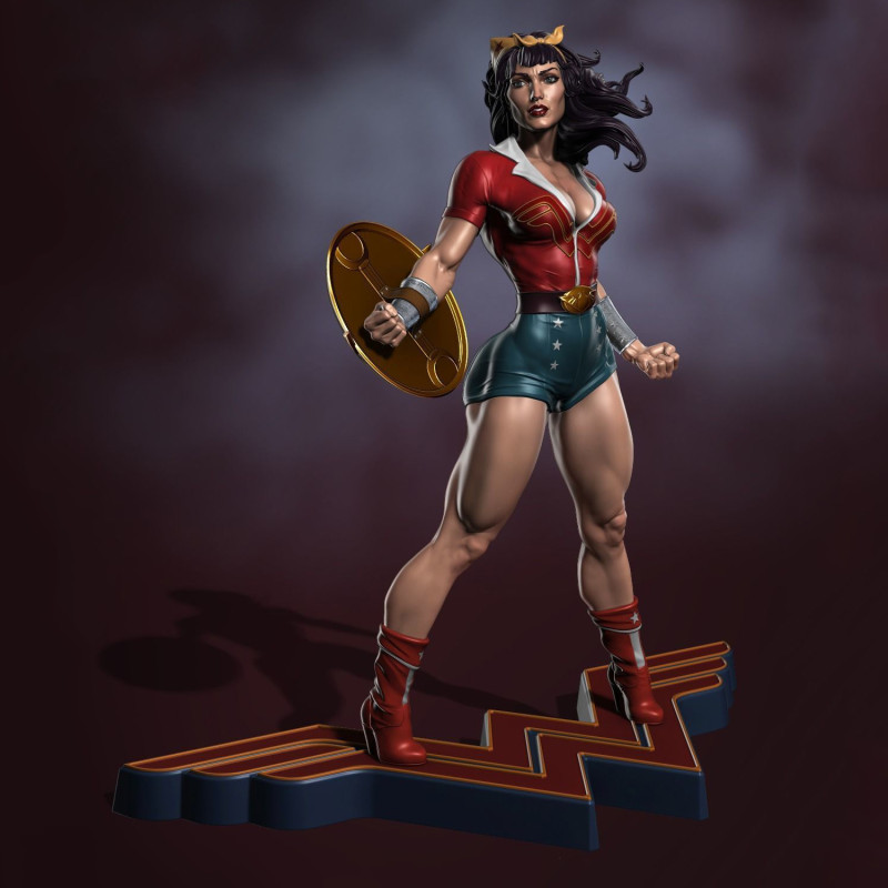Wonder Woman from DC Ready to Print 3D printmodel .c4d .max .obj .3ds .fbx .stl .blend