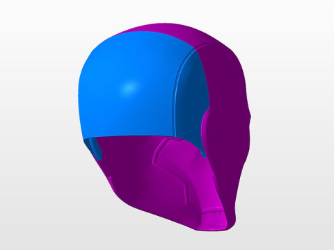 Red Hood Helmet Ready to Print Modello di stampa 3D