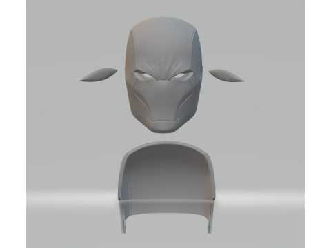 Red Hood Helmet Ready to Print Modello di stampa 3D