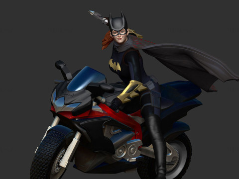 Batgirl Sculptures 180mm Ready to Print 3D-printmodel