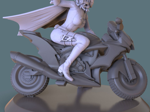 Batgirl Sculptures 180mm Ready to Print 3D-printmodel