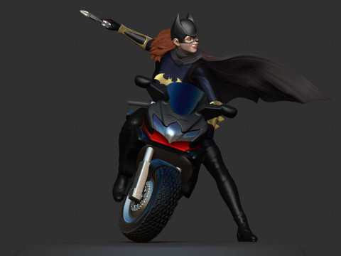 Batgirl Sculptures 180mm Ready to Print 3D-printmodel