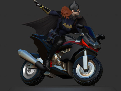 Batgirl Sculptures 180mm Ready to Print 3D-printmodel