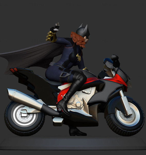 Batgirl Sculptures 180mm Ready to Print 3D-printmodel .c4d .max .obj .3ds .fbx .stl .blend 