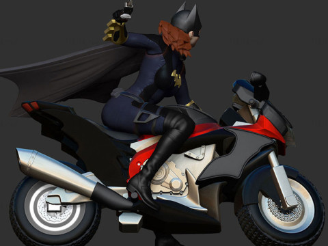 Batgirl Sculptures 180mm Ready to Print 3D 打印模型