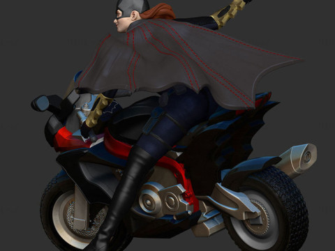 Batgirl Sculptures 180mm Ready to Print 3D-printmodel