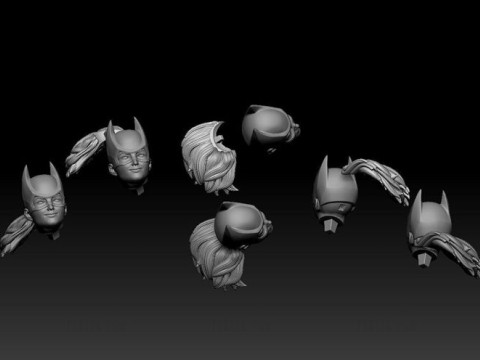 Batgirl Sculptures 180mm Ready to Print 3D-printmodel