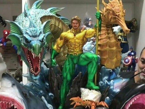 Aquaman on Throne Ready to Print 3D Print Model