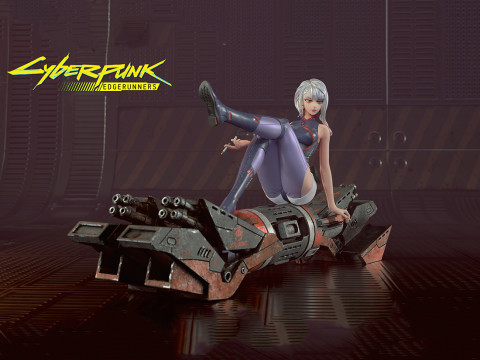 Cyberpunk Edgerunner Lucy Figure STL Ready to Print Modèles 3D en vedette