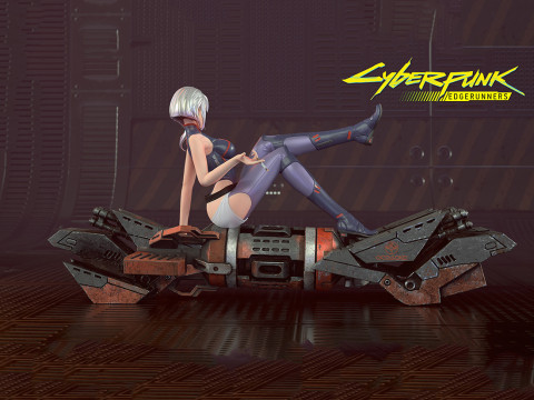Cyberpunk Edgerunner Lucy Figure STL Ready to Print Modèles 3D en vedette