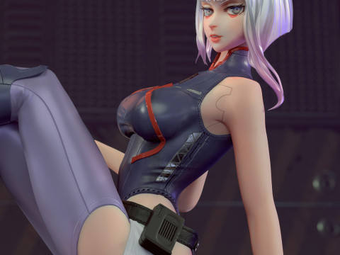 Cyberpunk Edgerunner Lucy Figure STL Ready to Print Modèles 3D en vedette