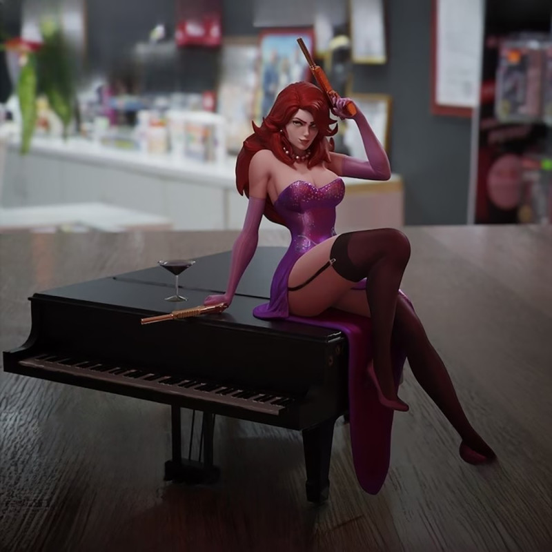 Miss Fortune on Piano Figure STL Ready to Print Modèles 3D en vedette .c4d .max .obj .3ds .fbx .stl .blend
