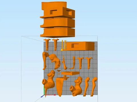 Miss Fortune on Piano Figure STL Ready to Print Modèles 3D en vedette