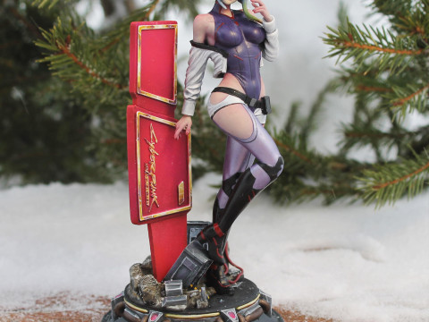 Sexy Lucy CyberPunk Edge Runners Figure STL Ready to Print 3D-Druckmodell