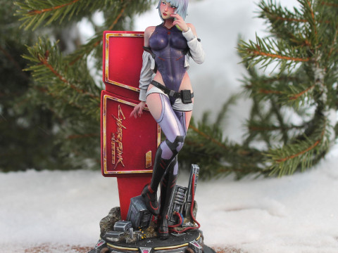Sexy Lucy CyberPunk Edge Runners Figure STL Ready to Print 3D-Druckmodell