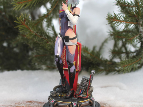 Sexy Lucy CyberPunk Edge Runners Figure STL Ready to Print 3D-Druckmodell