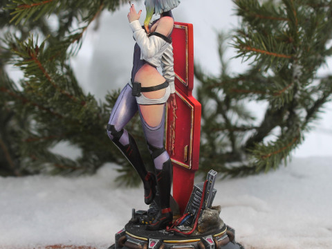 Sexy Lucy CyberPunk Edge Runners Figure STL Ready to Print 3D-Druckmodell