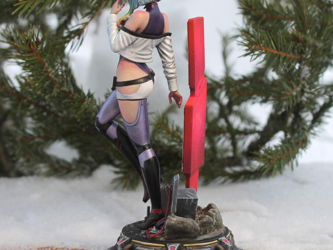 Sexy Lucy CyberPunk Edge Runners Figure STL Ready to Print 3D-Druckmodell