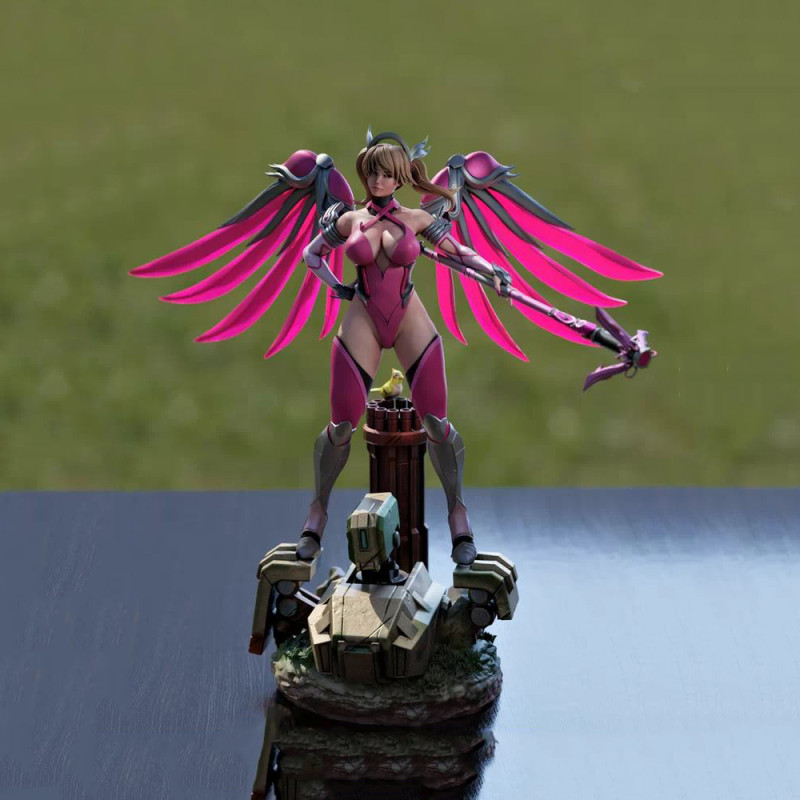 Momoji Mercy Figure STL Ready to Print Modelo de Impressão 3D .c4d .max .obj .3ds .fbx .stl .blend 