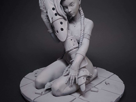 Jinx from League of Legends Ready for 3D Printing 3D 프린트 모델