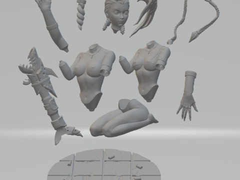 Jinx from League of Legends Ready for 3D Printing 3D 프린트 모델