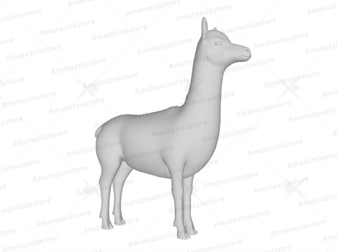 Alpaca Sculptures Ready to Print Modèles 3D en vedette