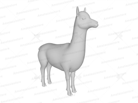 Alpaca Sculptures Ready to Print Modèles 3D en vedette