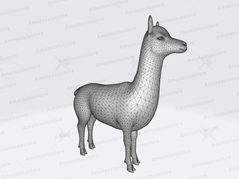 Alpaca Sculptures Ready to Print Modèles 3D en vedette