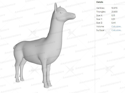 Alpaca Sculptures Ready to Print Modèles 3D en vedette
