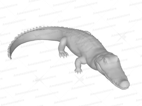 Alligator Sculpture Ready to Print 3D 프린트 모델
