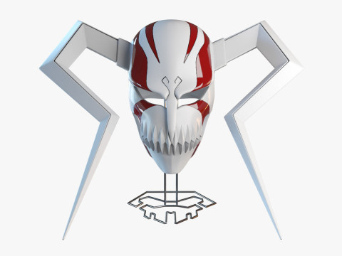 Bleach Ichigos Hollow Mask STL 3D Print Files 3D 打印模型