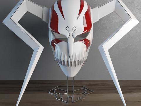Bleach Ichigos Hollow Mask STL 3D Print Files Model do druku 3D
