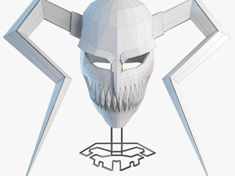 Bleach Ichigos Hollow Mask STL 3D Print Files Model do druku 3D