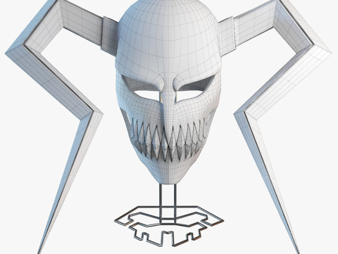 Bleach Ichigos Hollow Mask STL 3D Print Files Model do druku 3D
