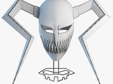 Bleach Ichigos Hollow Mask STL 3D Print Files Model do druku 3D