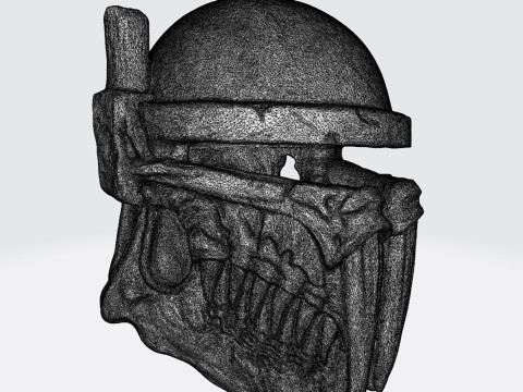 Boba Fett Skull Helmet STL 3D Print Files 3D Baskı Modeli