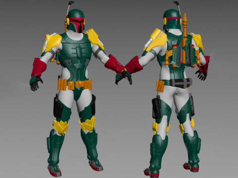 Boba Fett Star Wars Armor STL 3D Print Files 3D Print Model